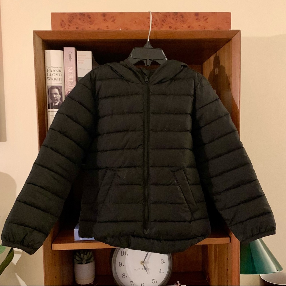 Old Navy Girls Hooded Black Puffer Jacket Size XS (5)